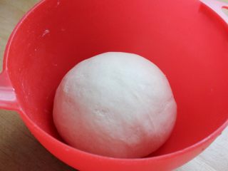 3、十味 多汁猪肉煎饺,现在再来揉几下，轻易地就揉成光滑的面团了，再静置30分钟。