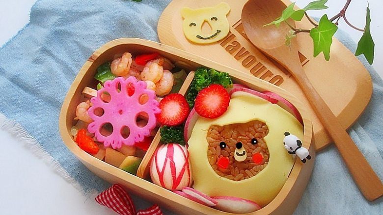 小熊奶酪包饭趣味便当
