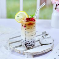 蜜豆椰奶冰果冰咖啡