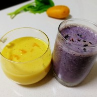 果粒奶昔【香蕉桑葚+香蕉芒果】