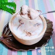 鲜椰浆苦咖啡绵绵冰（椰子油奶白顺滑诱人极了）