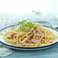 奶油蘑菇培根意面