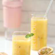 芒果百香果雪梨汁