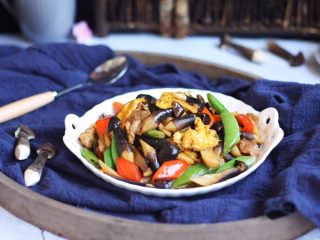 18、肉片炒黑鸡枞,成品图。