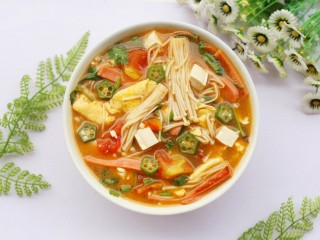 12、番茄菌菇豆腐汤,臭脾气。