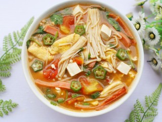 13、番茄菌菇豆腐汤,相当好吃。