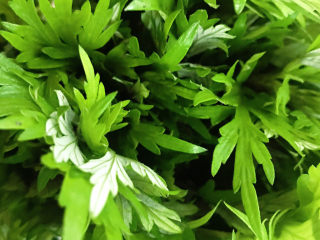 1、艾草煎蛋,准备一把鲜嫩的艾草