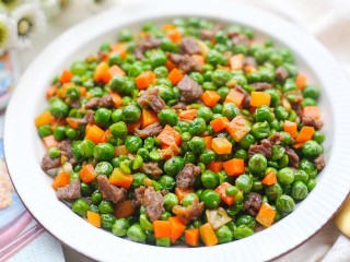 18、营养美味的豌豆炒牛肉,无敌美味。