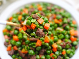 20、营养美味的豌豆炒牛肉,来一口呀。