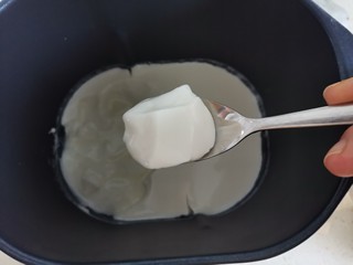 12、手工酸奶,第二天早上，已经发酵好的酸奶，个人喜欢稠点的酸奶