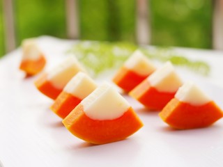 19、木瓜奶冻,颜值超高。