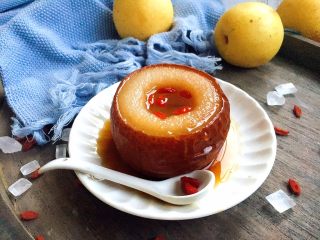 19、冰糖枸杞烤梨,成品图。