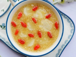 15、小米山药粥,来一口呀。