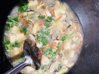 28、牡蛎豆腐汤,轻轻翻动一下