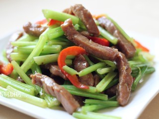 16、西芹炒牛柳,牛肉含有丰富的铁、B族维生素、酪氨酸等，不仅可以促成蛋白质的新陈代谢和合成，还可以改善贫血，一般人常食大有好处。