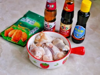 1、新奥尔良烤鸡腿,准备食材及调味料。