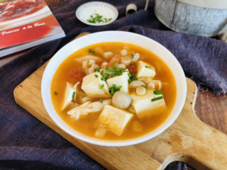 14、白玉菇豆腐汤,成品。