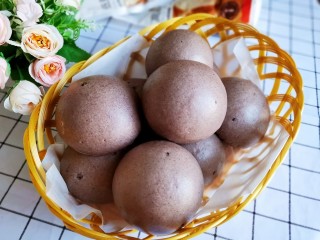 16、纯手工黑芝麻馒头,成品图！