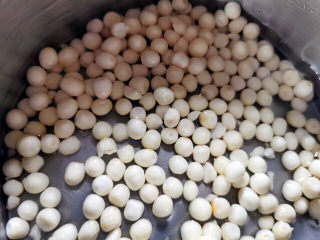 3、冬瓜炖薏米芡实汤,芡实已去掉外壳，挺方便的