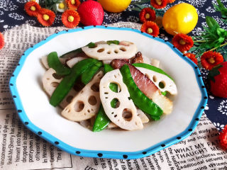 15、莲藕炒肉片,莲藕炒肉片是一道快手菜，清淡适宜，清脆爽口~