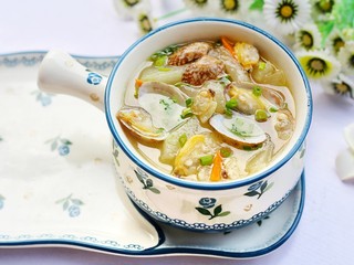 10、冬瓜花蛤汤,成品。