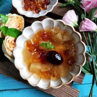 百变水果苹果红枣桃胶美人羹