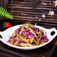 凉拌紫甘蓝香干