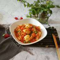 番茄鸡蓉烩豆腐