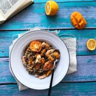 藜麦水果甜虾沙拉