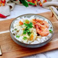 大白菜海虾打卤面