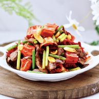 香脆椒爆蒜苔鸡肝