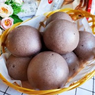 纯手工黑芝麻馒头