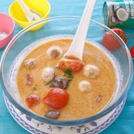 西红柿炖双菇椰浆汤