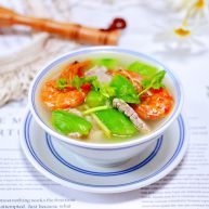 丝瓜海虾肉片汤