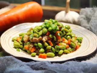 25、毛豆炒肉丝,成品