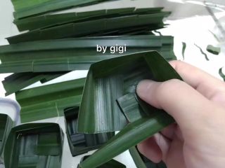 4、泰國椰汁西米糕- 更新班蘭盒子制作圖,疊至第4片時要注重：如圖所示上下交叉疊進去（這裡如果沒交叉疊進去 盒子底部會翹起不工整）