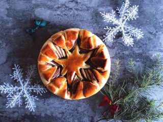 18、圣诞雪花面包,成品,没有筛糖粉之前