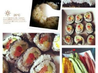 6、教你做最简单的寿司,成品，口水留一地了吧。加上酱油和芥末，还去店里吃干吗！