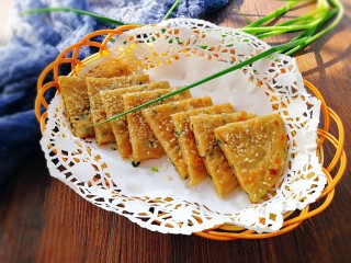 25、早餐+烫面葱油饼,成品图