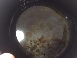 9、养颜酸奶拌桃胶,放入电饭锅，放入水，煮1小时