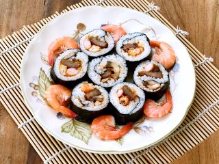 3、家常寿司卷,搭配虾仁