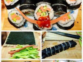 2、紫菜包饭,改天全程拍照 重发个详细的 这有些匆忙