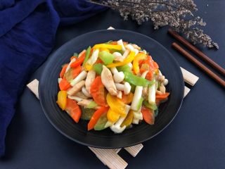 19、海鲜菇鸡肉炒杂蔬,非常鲜美，清新，胃口瞬间大开！