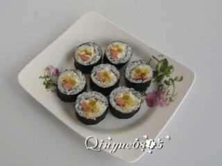 14、基础寿司,摆盘吧。