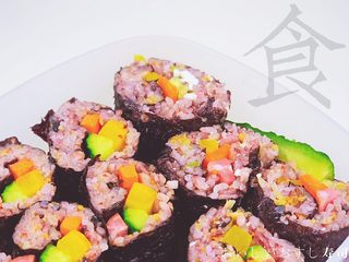 18、紫米寿司,完成