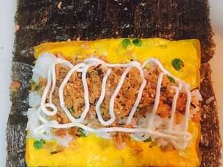 10、大虾寿司,加色拉酱。