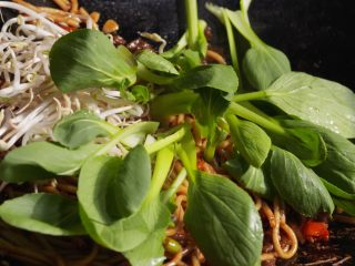 1、江西炒粉,准备食材:米粉300克,牛肉100克,小米椒50克,小青菜20克,绿豆芽20克,大蒜2瓣,酱油适量,红薯粉少许,盐适量