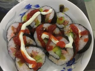 7、青瓜火腿腊鱼寿司,新鲜出炉の成品～????????????