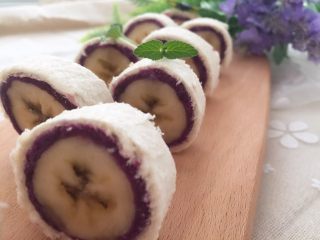 12、#甜味#香蕉紫薯卷,香蕉紫薯卷就完成了