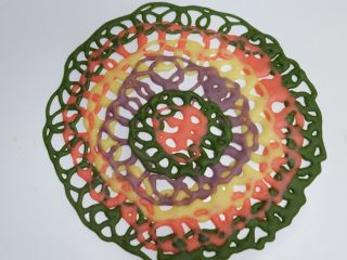 33、彩虹蕾丝蛋饼,OK。完成了，取出放凉就可以卷着吃啦。